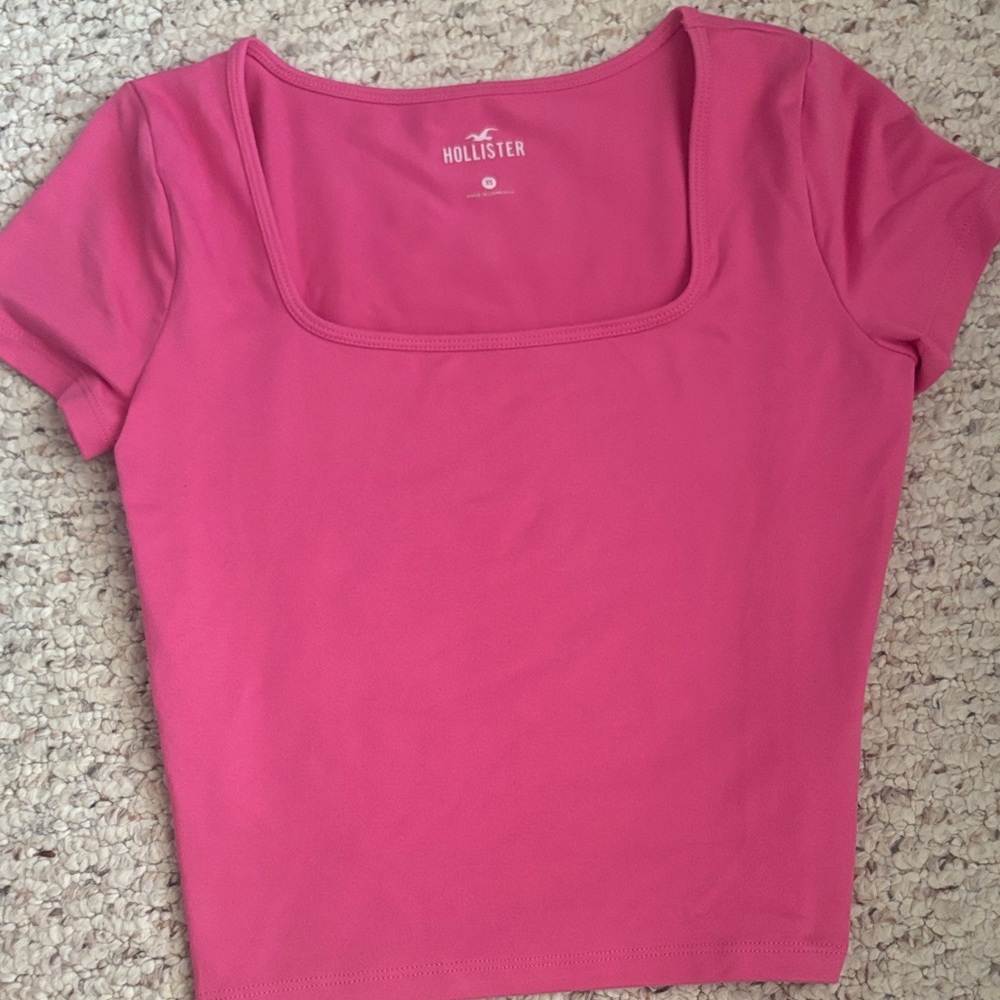 Hollister Women's Short Sleeve Pink Top